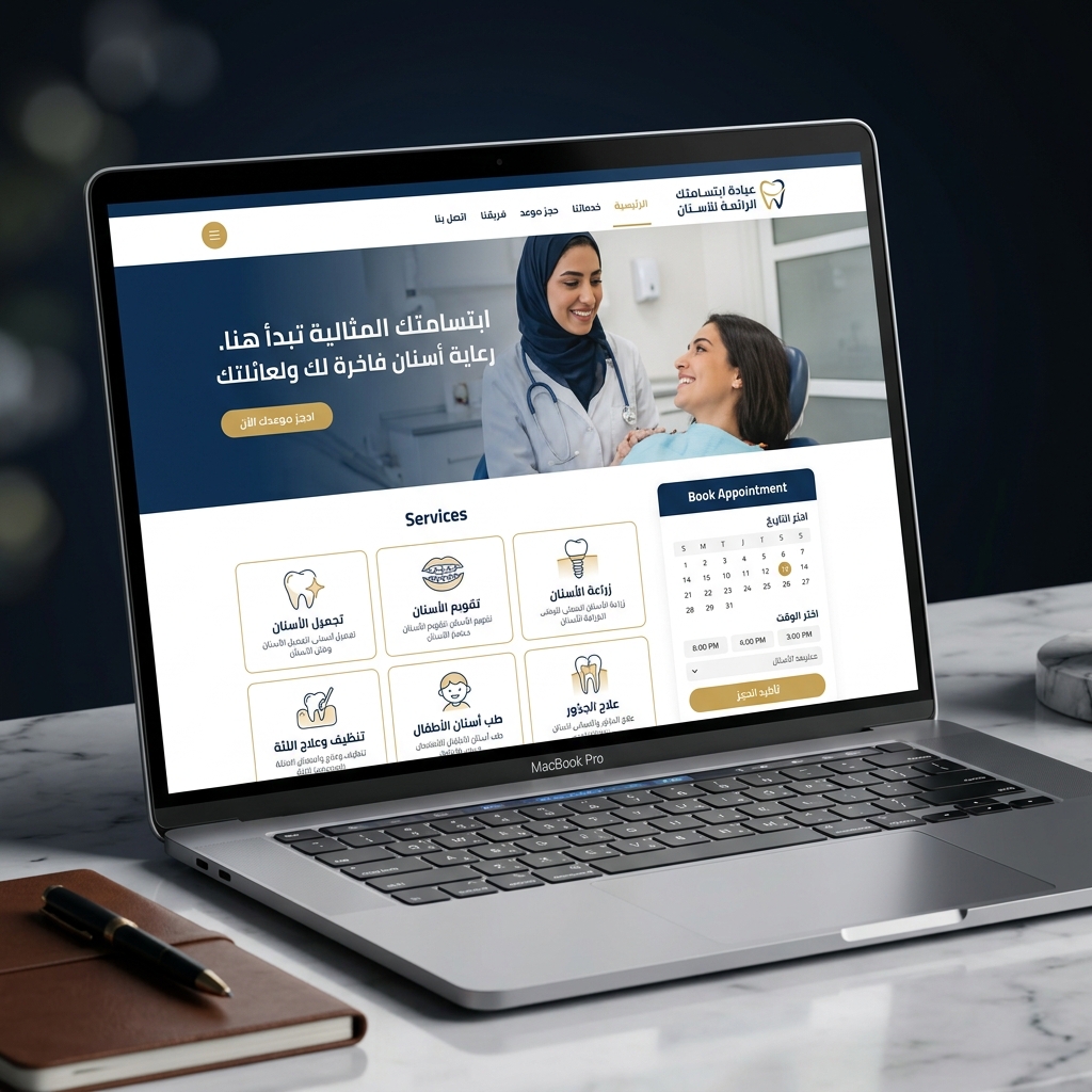 تصميم موقع عيادة أسنان احترافي
